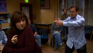 Michael Scott thinks guns are inherently exciting too