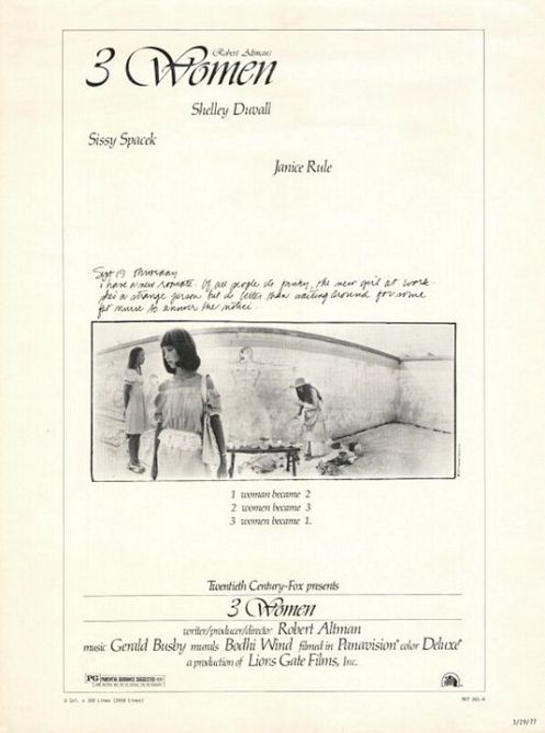 3 Women Poster Rober Altman